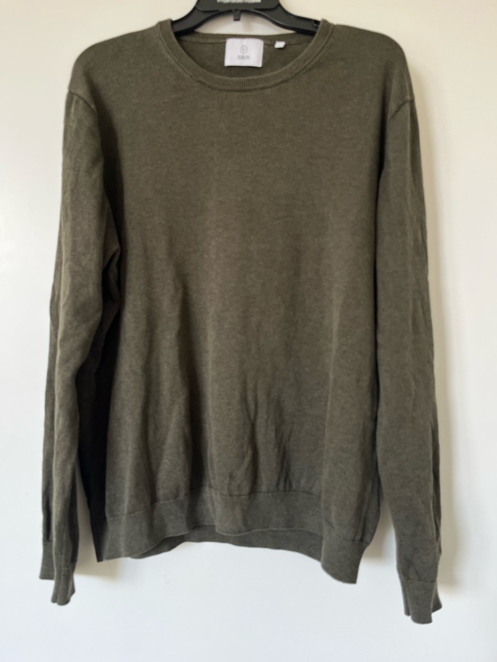 Black Olive Green Crewneck Sweater